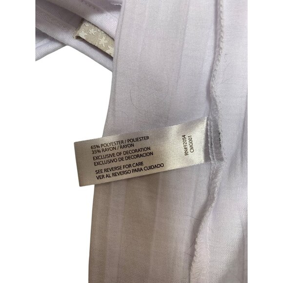 Carolyn Taylor White Sleeveless Top 2X With Floral Embellishment - Picture 5 of 5